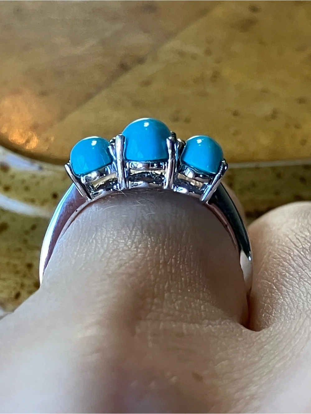 Sleeping Beauty Turquoise Sterling Silver Ring Size 6